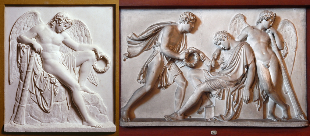 Thorvaldsen 'Genius of Death' reliefs