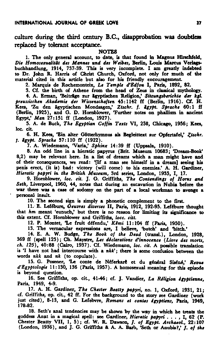 International Journal of Greek Love, Vol.1 No.1, 1965, page 37