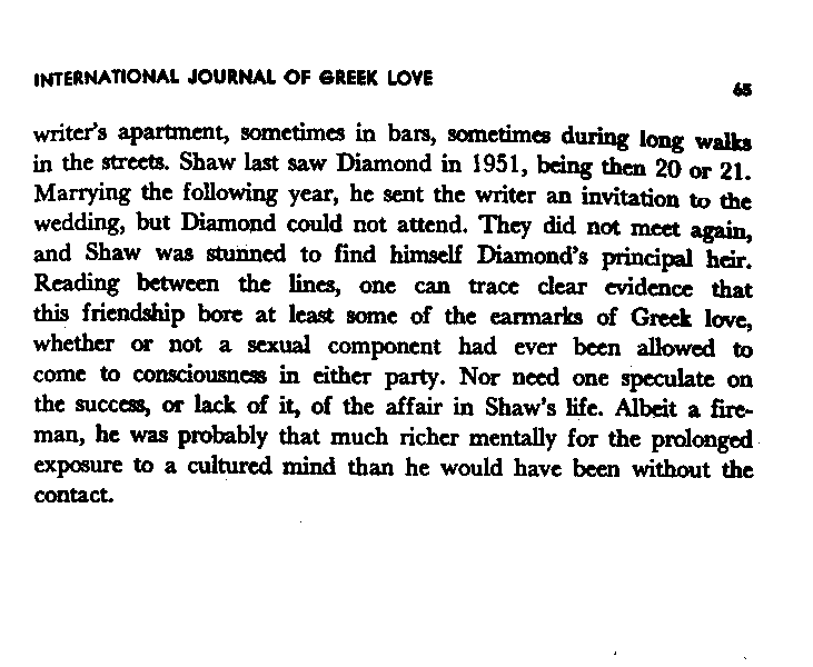 International Journal of Greek Love, Vol.1 No.1, 1965, page 65