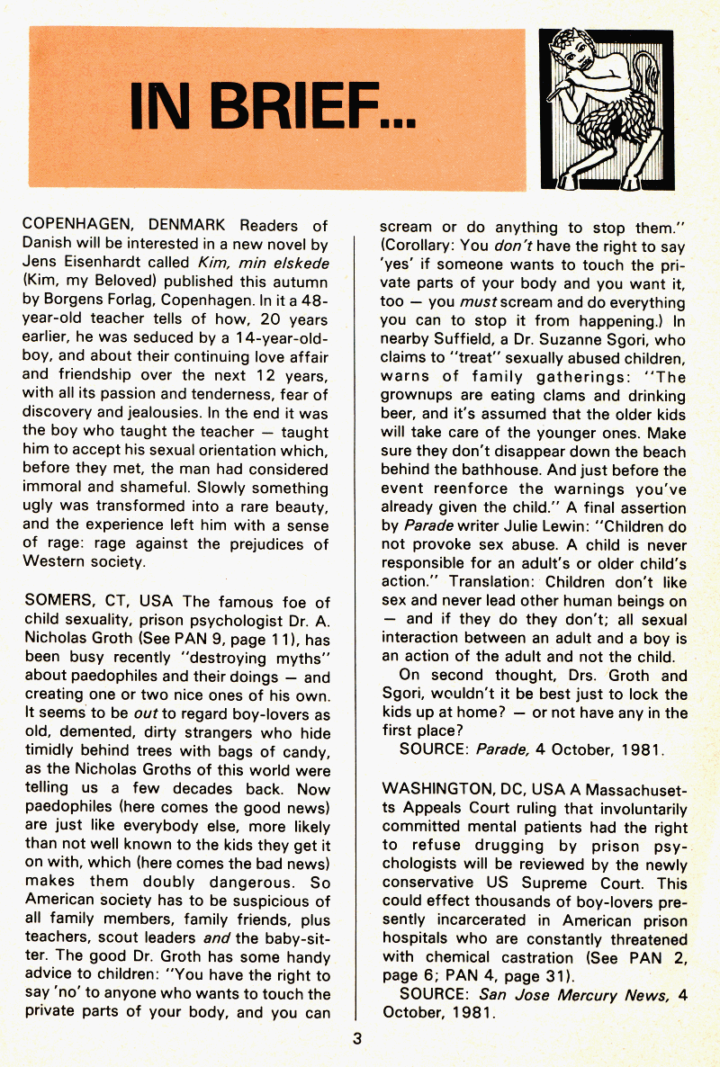 PAN - A Magazine About Boy-Love, Number 10, December 1981, page 3