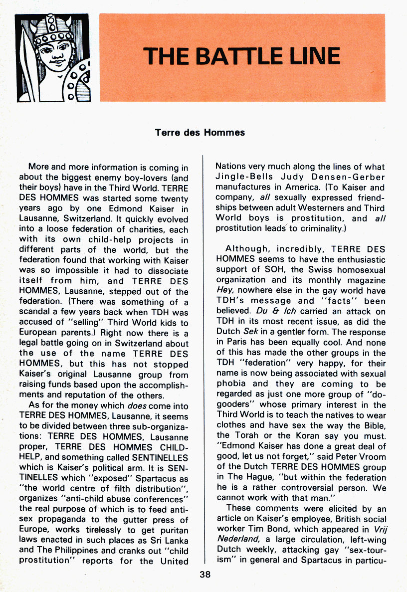 PAN - A Magazine About Boy-Love, Number 10, December 1981, page 38