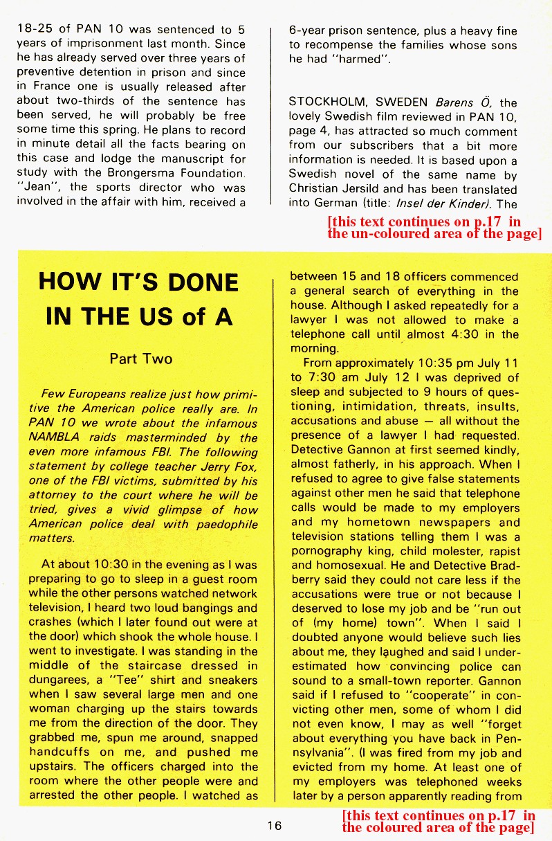 PAN - A Magazine About Boy-Love, Number 11, March 1982, page 16