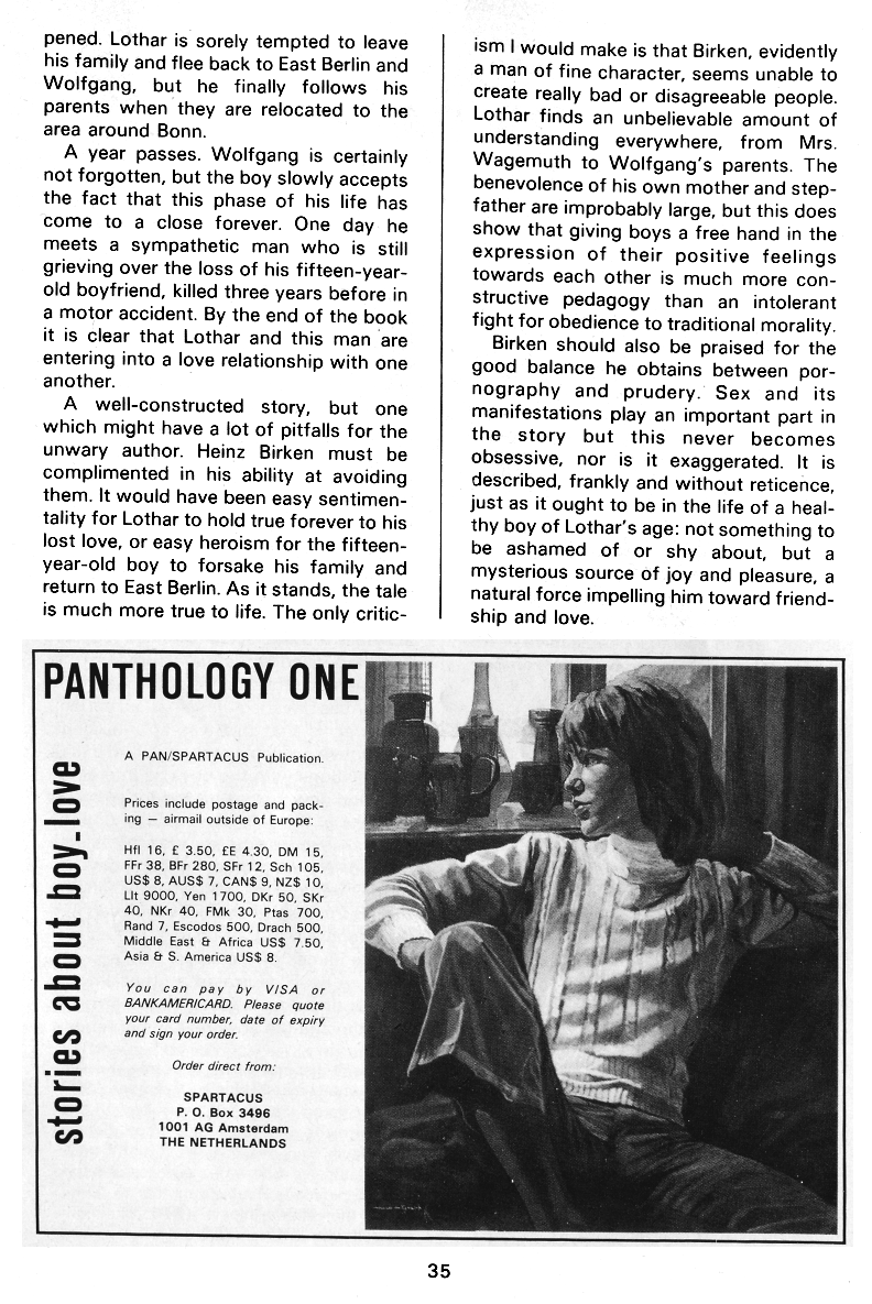 PAN - A Magazine About Boy-Love, Number 11, March 1982, page 35