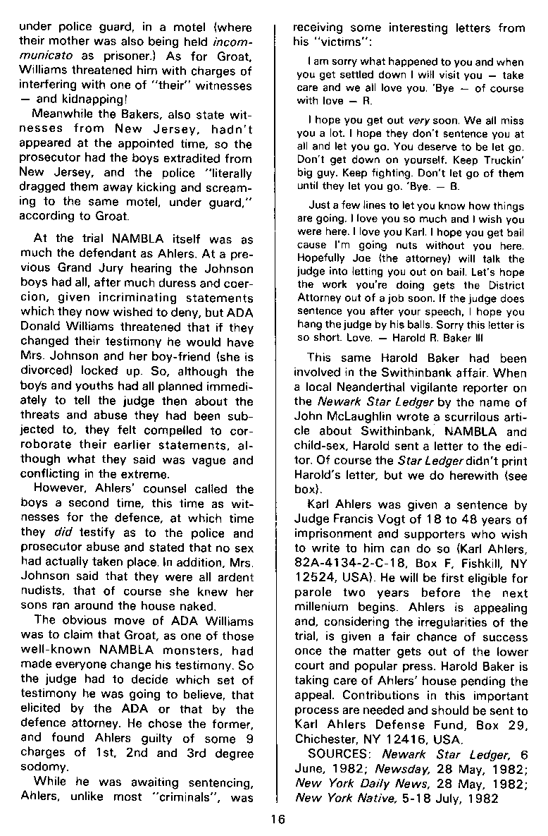 P.A.N. - Paedo Alert News, Number 13, October 1982, page 16