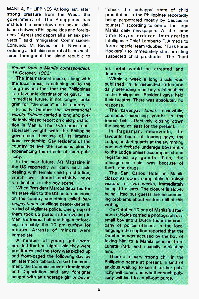 P.A.N. - Paedo Alert News, Number 14, December 1982, page 6