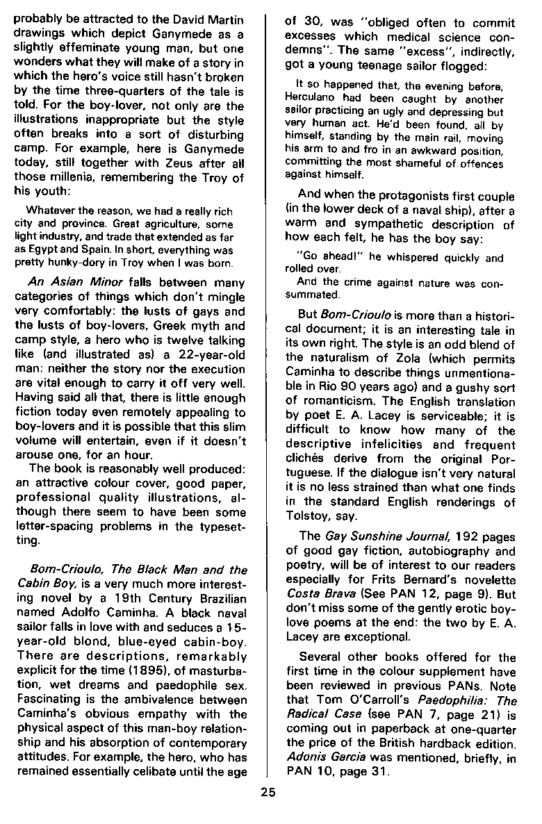 P.A.N. - Paedo Alert News, Number 14, December 1982, page 25