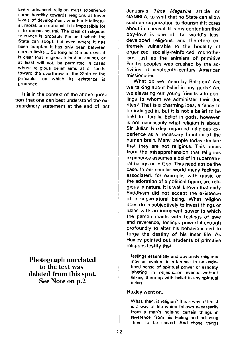 P.A.N. - Paedo Alert News, Number 16, July 1983, page 12