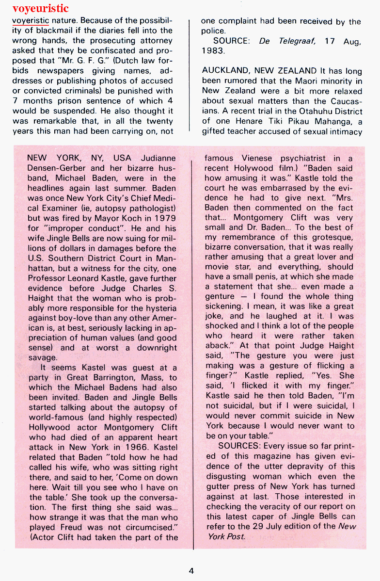 P.A.N. - Paedo Alert News, Number 17, October 1983, page 4