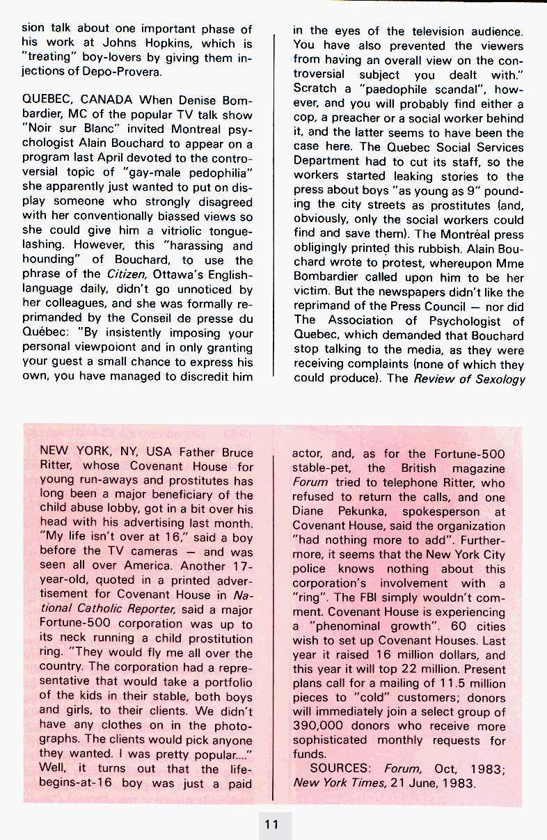 P.A.N. - Paedo Alert News, Number 17, October 1983, page 11