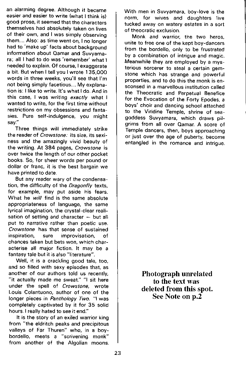 P.A.N. - Paedo Alert News, Number 17, October 1983, page 23