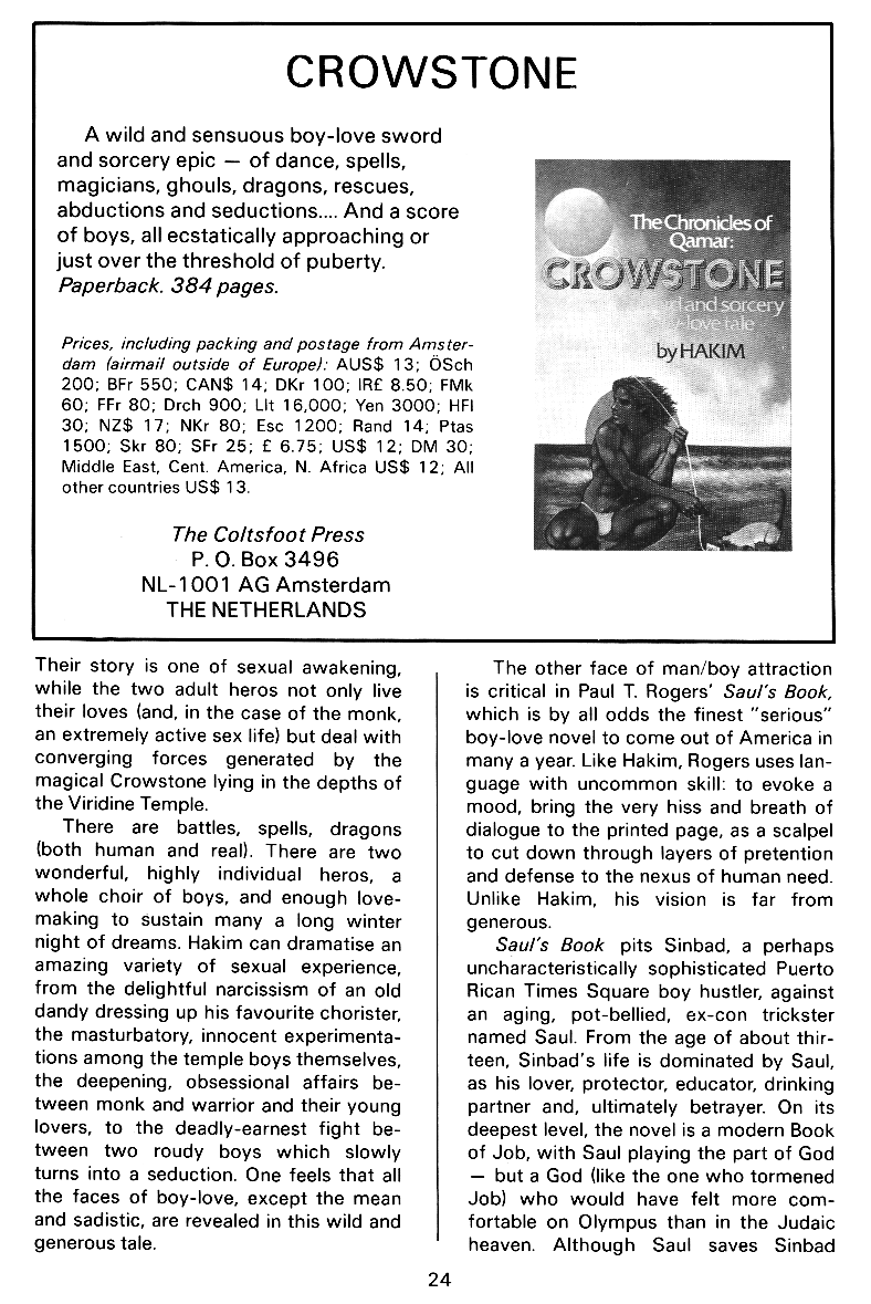 P.A.N. - Paedo Alert News, Number 17, October 1983, page 24