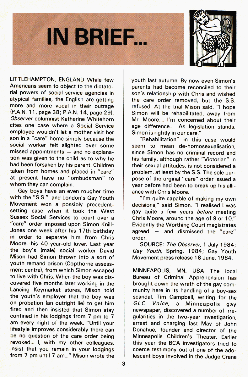 P.A.N. - Paedo Alert News, Number 19, July 1984, page 3