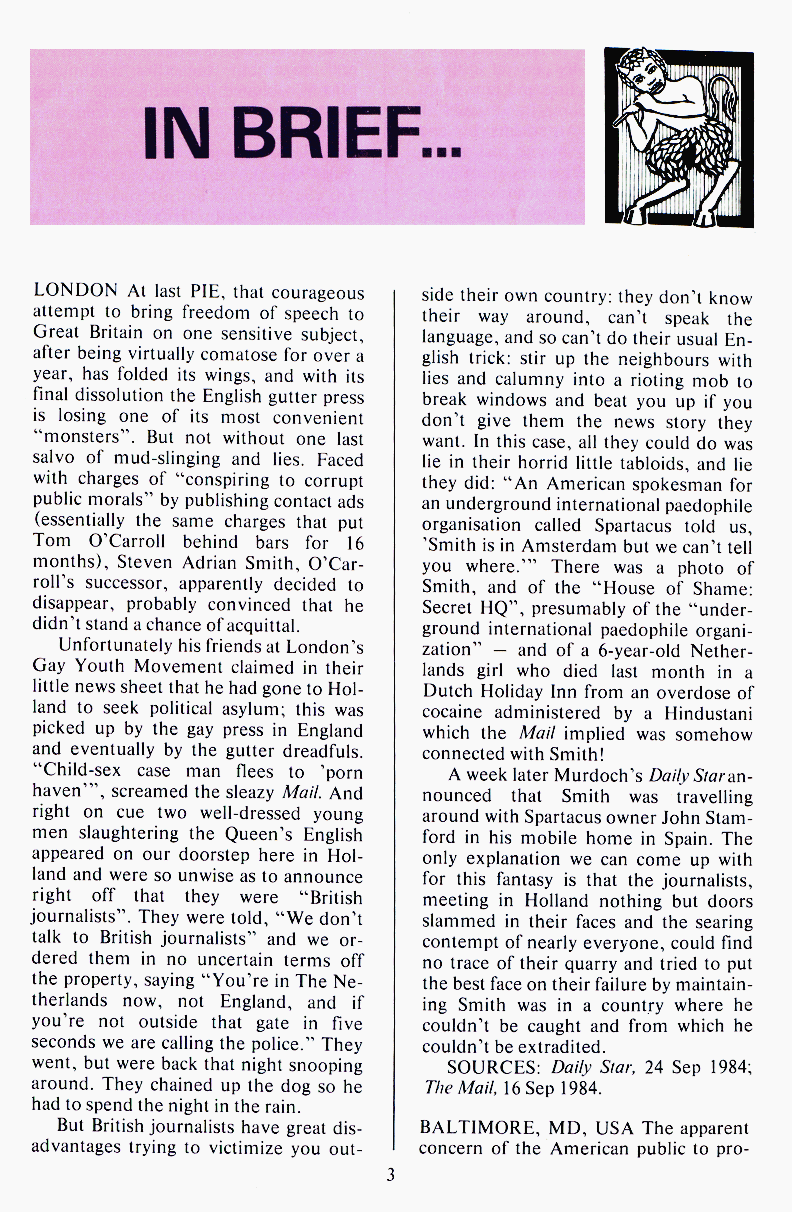 P.A.N. - Paedo Alert News, Number 20, October 1984, page 3