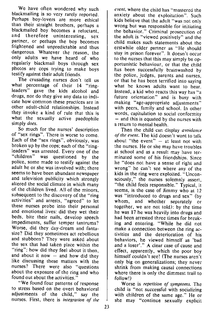 P.A.N. - Paedo Alert News, Number 20, October 1984, page 23