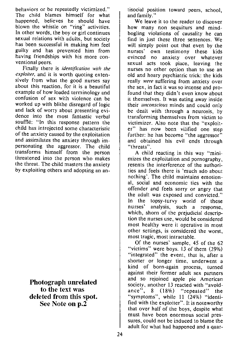 P.A.N. - Paedo Alert News, Number 20, October 1984, page 24