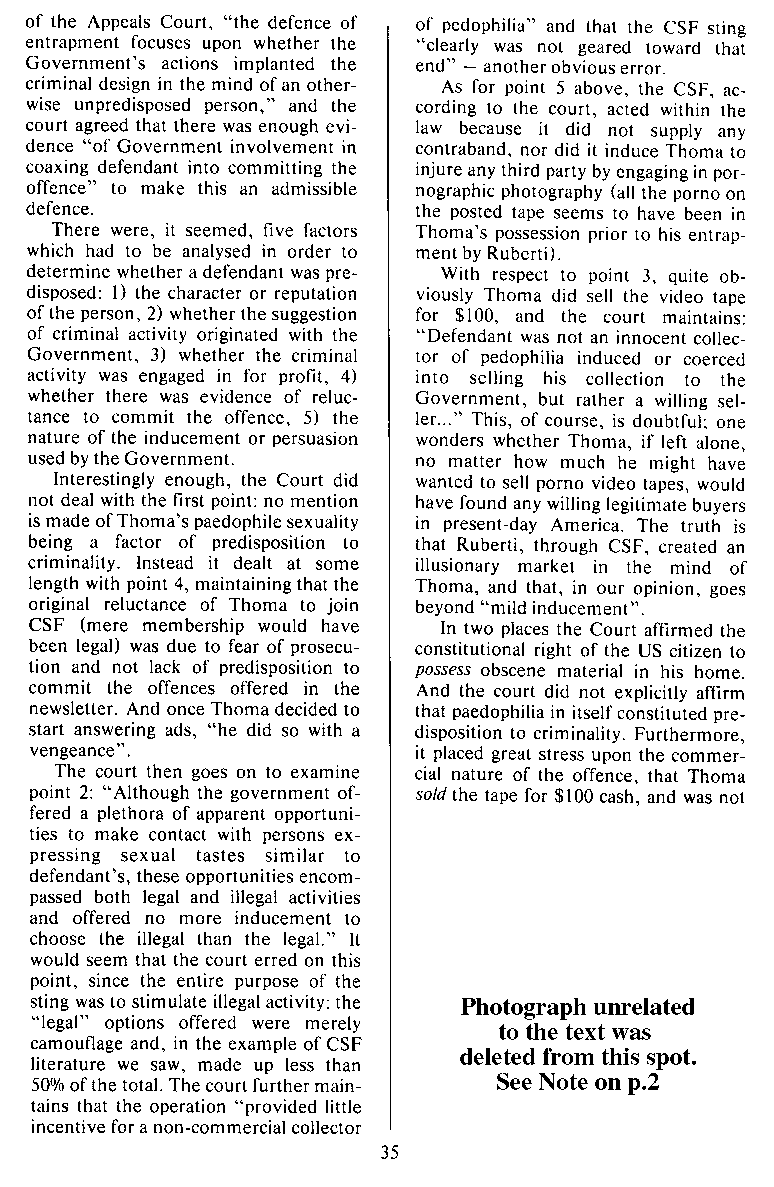 P.A.N. - Paedo Alert News, Number 20, October 1984, page 35