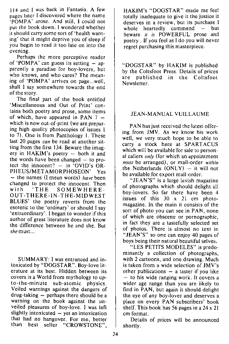P.A.N. - Paedo Alert News, Number 21, December 1985, page 24