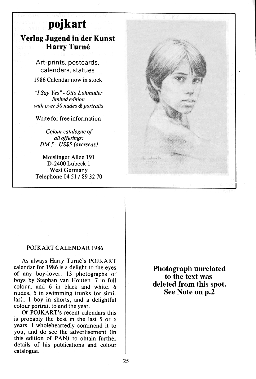 P.A.N. - Paedo Alert News, Number 21, December 1985, page 25