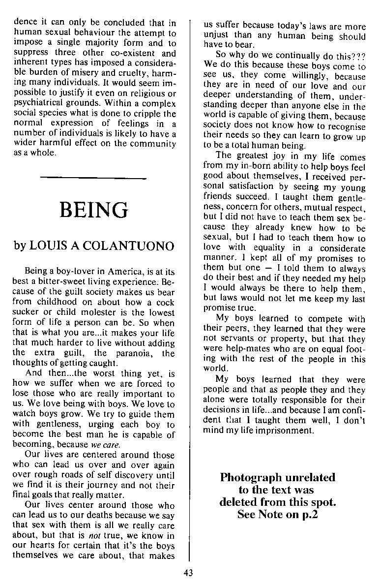 P.A.N. - Paedo Alert News, Number 21, December 1985, page 43