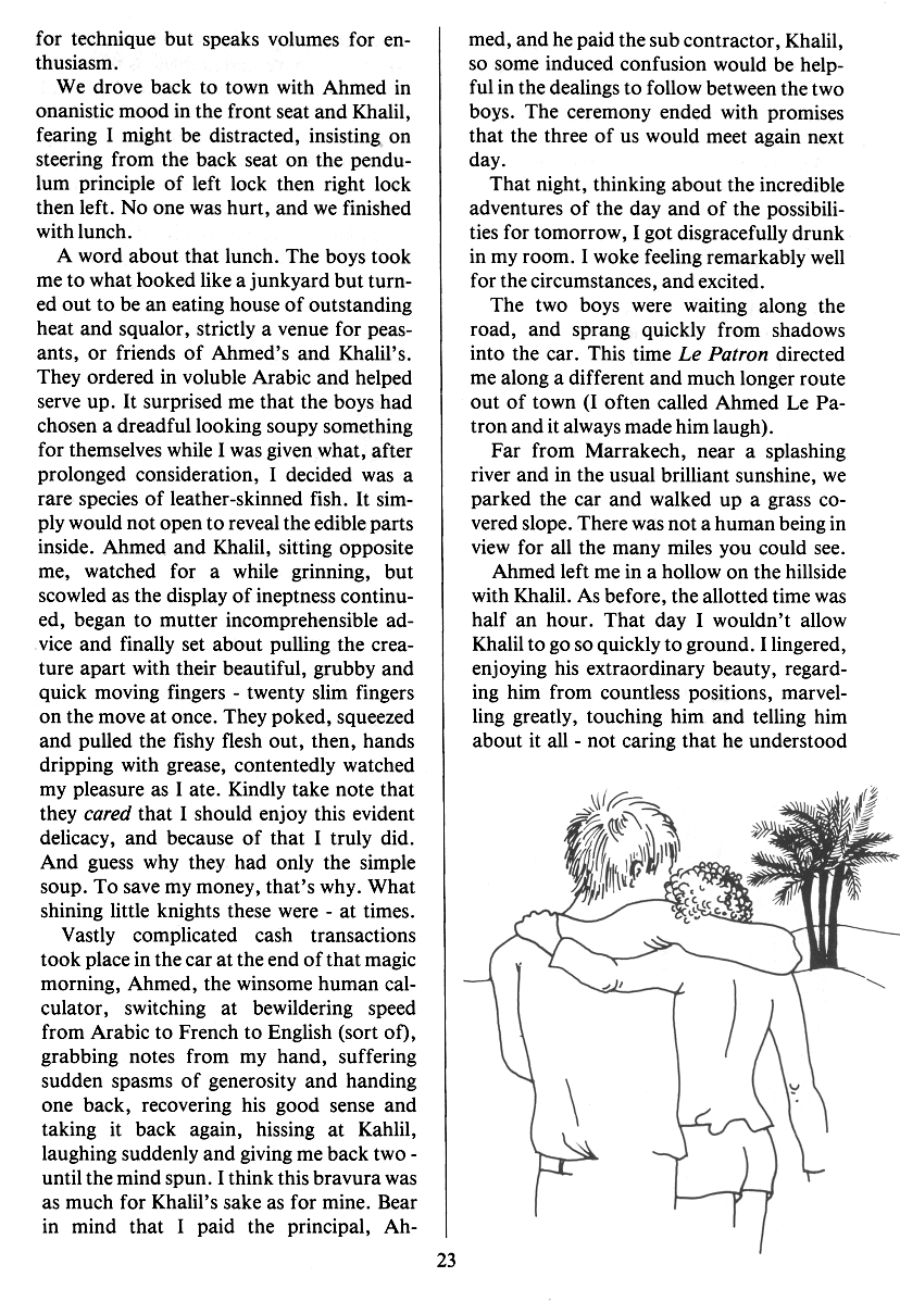 PAN - A Magazine About Boy-Love, Number 3 [Vol.1 No.3], November 1979, page 23