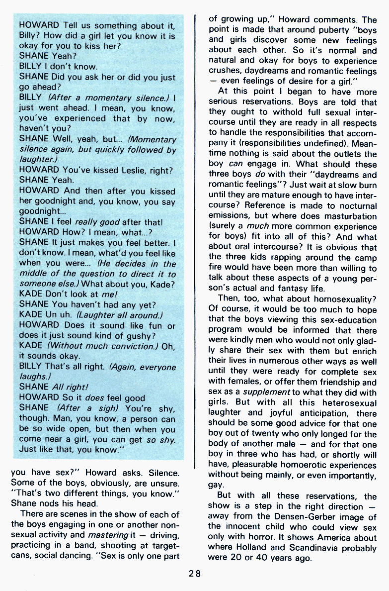 PAN - A Magazine About Boy-Love, Number 8, April 1981, page 28
