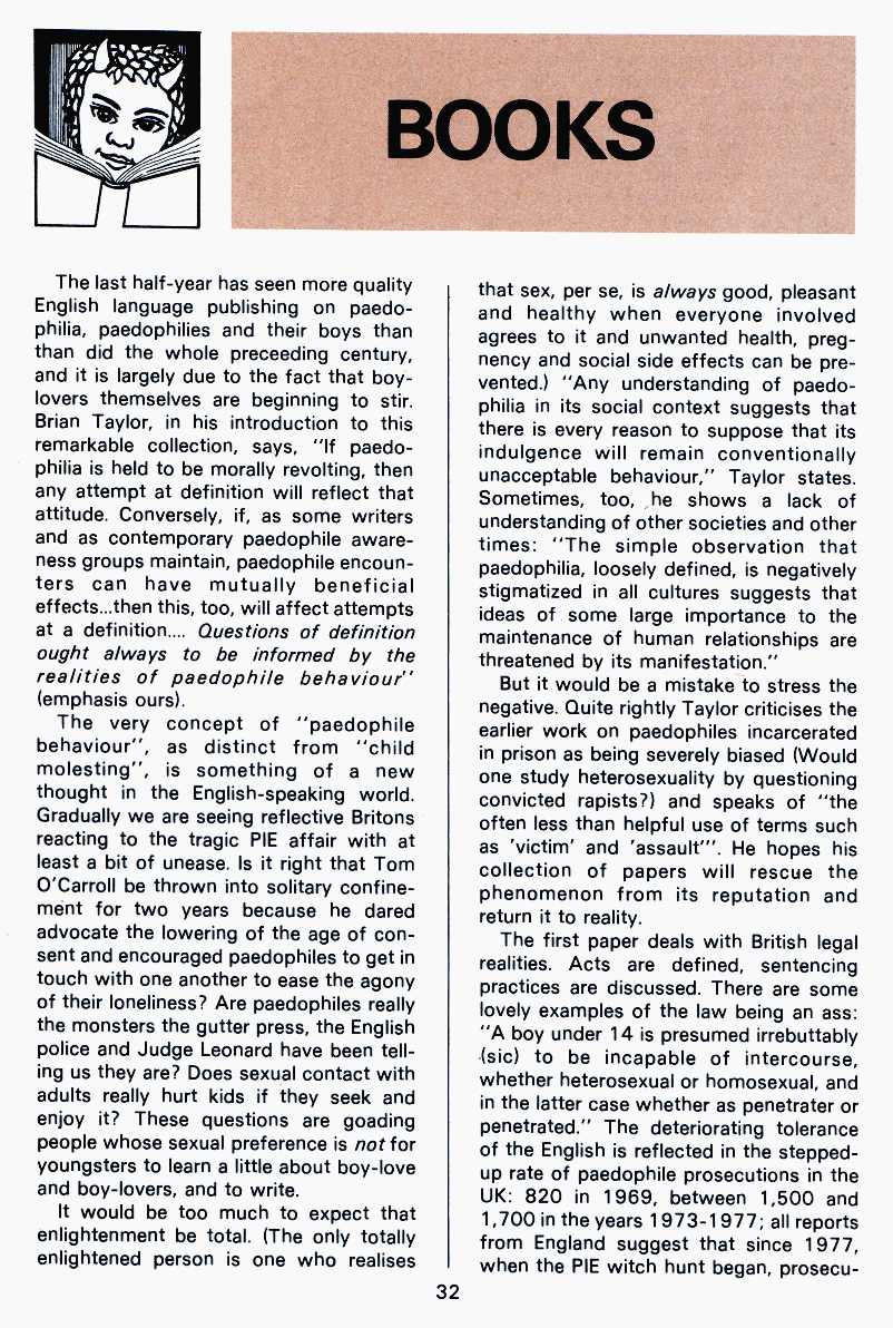 PAN - A Magazine About Boy-Love, Number 9, July 1981, page 32