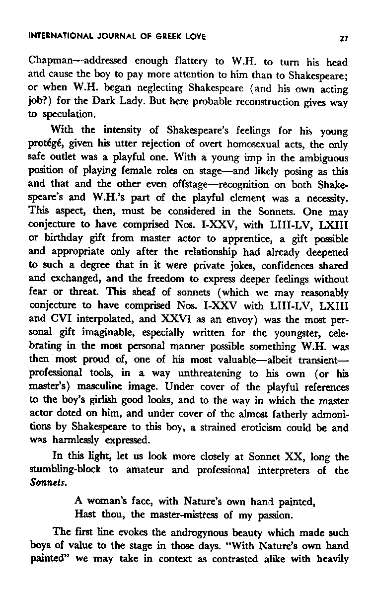 International Journal of Greek Love, Vol.1 No.1, 1965, page 27