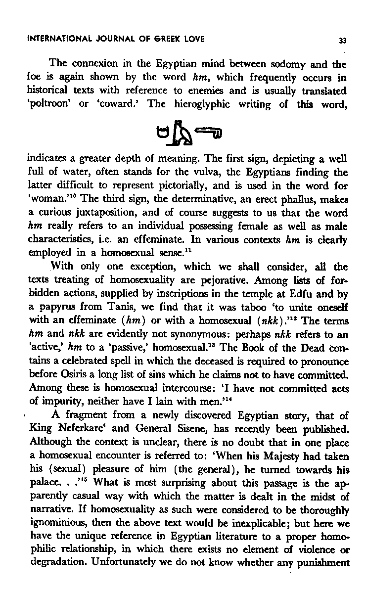 International Journal of Greek Love, Vol.1 No.1, 1965, page 33