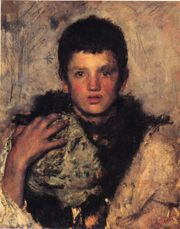 Antonio Mancini: Untitled ('Poor Boy with a Statue')