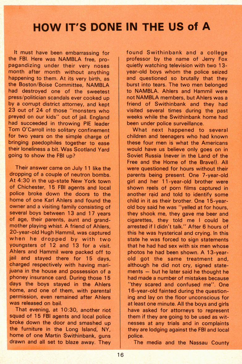 PAN - A Magazine About Boy-Love, Number 10, December 1981, page 16