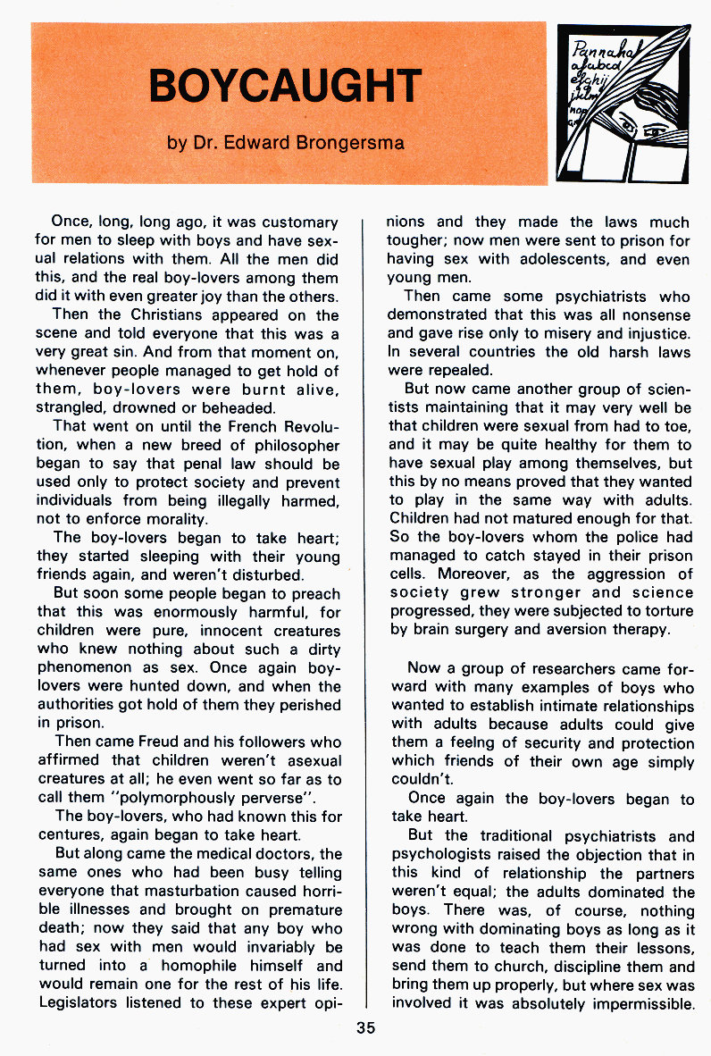 PAN - A Magazine About Boy-Love, Number 10, December 1981, page 35