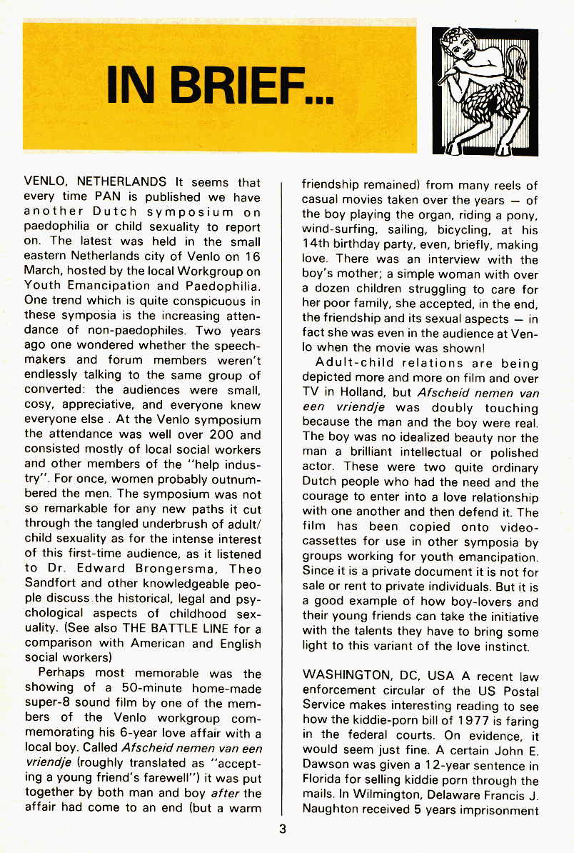 PAN - A Magazine About Boy-Love, Number 11, March 1982, page 3