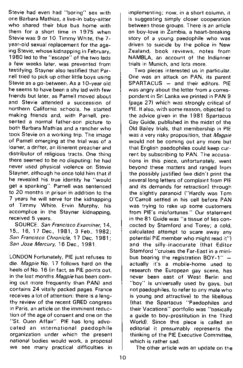 PAN - A Magazine About Boy-Love, Number 11, March 1982, page 10