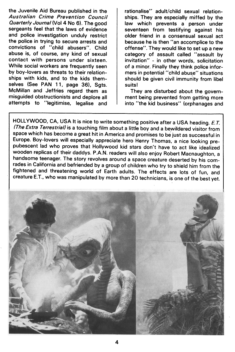 P.A.N. - Paedo Alert News, Number 14, December 1982, page 4
