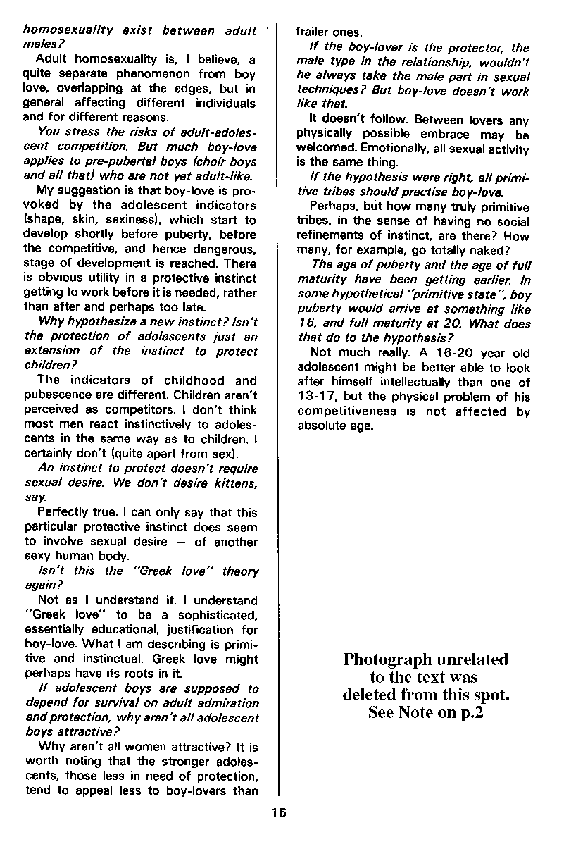 P.A.N. - Paedo Alert News, Number 14, December 1982, page 15